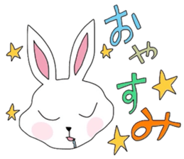 Funny face rabbits sticker #1200796