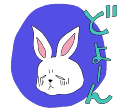 Funny face rabbits sticker #1200803