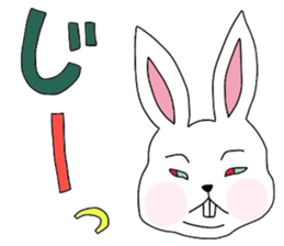 Funny face rabbits sticker #1200805