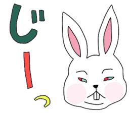 Funny face rabbits sticker #1200805