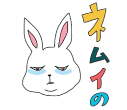 Funny face rabbits sticker #1200816