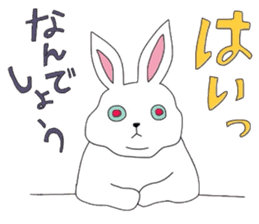 Funny face rabbits sticker #1200818