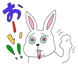Funny face rabbits sticker #1200820