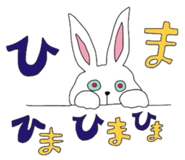 Funny face rabbits sticker #1200824