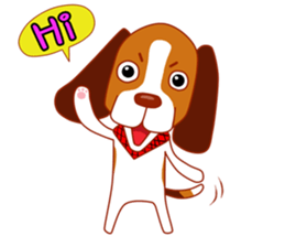 Cute dog beagle sticker #1200986