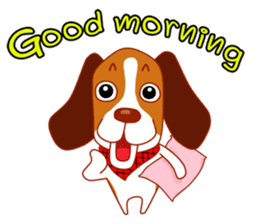 Cute dog beagle sticker #1200987