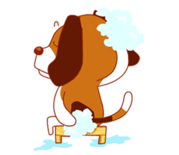 Cute dog beagle sticker #1200988