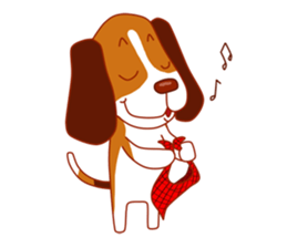 Cute dog beagle sticker #1200989