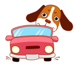 Cute dog beagle sticker #1200990
