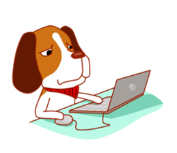 Cute dog beagle sticker #1200991