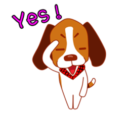 Cute dog beagle sticker #1200992