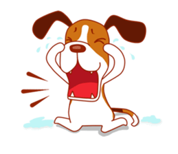 Cute dog beagle sticker #1200996