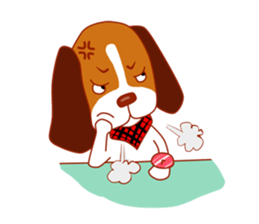 Cute dog beagle sticker #1200999