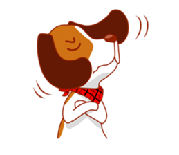 Cute dog beagle sticker #1201001