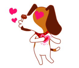 Cute dog beagle sticker #1201008
