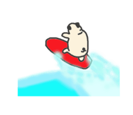 Surfing Pug sticker #1201614