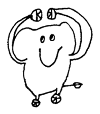 Little elephant 'mame' sticker #1202178