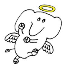 Little elephant 'mame' sticker #1202183