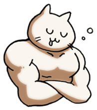 Muscle Cat Sticker sticker #1203166