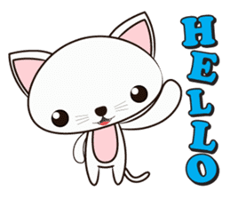 Shiro Neko the Cute Little White Cat sticker #1203426