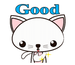 Shiro Neko the Cute Little White Cat sticker #1203428