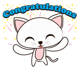 Shiro Neko the Cute Little White Cat sticker #1203430