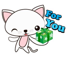 Shiro Neko the Cute Little White Cat sticker #1203432