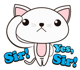 Shiro Neko the Cute Little White Cat sticker #1203434