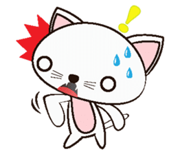 Shiro Neko the Cute Little White Cat sticker #1203435
