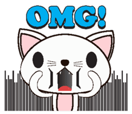 Shiro Neko the Cute Little White Cat sticker #1203436