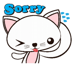 Shiro Neko the Cute Little White Cat sticker #1203437