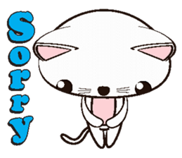 Shiro Neko the Cute Little White Cat sticker #1203438