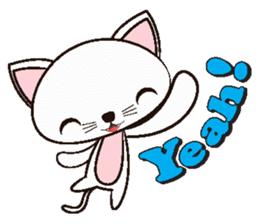 Shiro Neko the Cute Little White Cat sticker #1203439