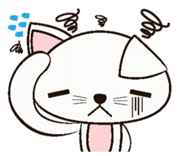Shiro Neko the Cute Little White Cat sticker #1203441