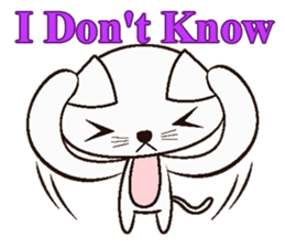 Shiro Neko the Cute Little White Cat sticker #1203442