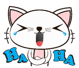 Shiro Neko the Cute Little White Cat sticker #1203443