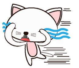 Shiro Neko the Cute Little White Cat sticker #1203444