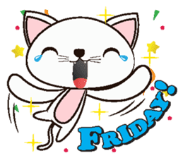 Shiro Neko the Cute Little White Cat sticker #1203445