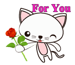 Shiro Neko the Cute Little White Cat sticker #1203447