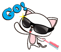 Shiro Neko the Cute Little White Cat sticker #1203448