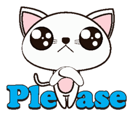 Shiro Neko the Cute Little White Cat sticker #1203451