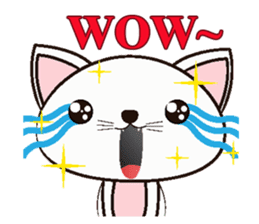 Shiro Neko the Cute Little White Cat sticker #1203452