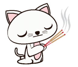 Shiro Neko the Cute Little White Cat sticker #1203453