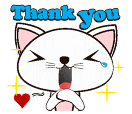 Shiro Neko the Cute Little White Cat sticker #1203454