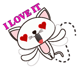 Shiro Neko the Cute Little White Cat sticker #1203455