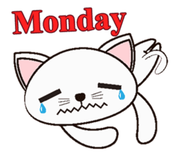 Shiro Neko the Cute Little White Cat sticker #1203456