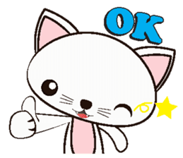 Shiro Neko the Cute Little White Cat sticker #1203458