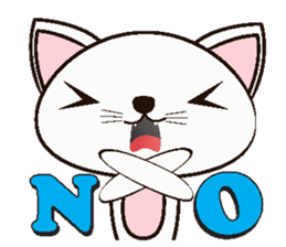 Shiro Neko the Cute Little White Cat sticker #1203459