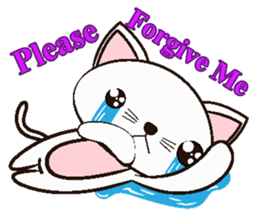 Shiro Neko the Cute Little White Cat sticker #1203461