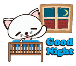 Shiro Neko the Cute Little White Cat sticker #1203462